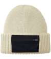 BB334R B334R Beechfield Zip Patch Beanie Sand / Black colour image